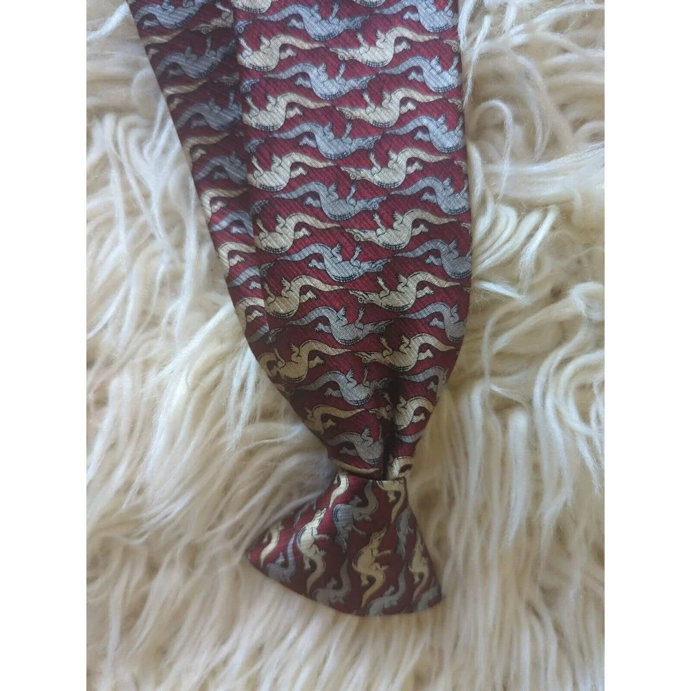 Dockers' Boys Silk Red Dinosaur Clip On Tie